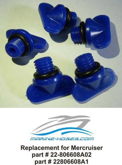 Mercruiser 22-806608A02 Drain Plug Replacement Set of 5